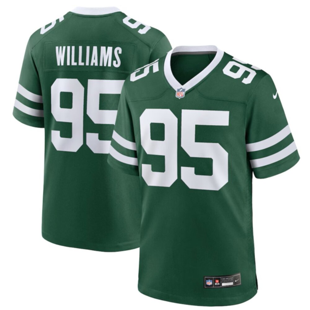 New York Jets Quinnen Williams #95 Nike Game Jersey, Legacy Green, XL, NWT